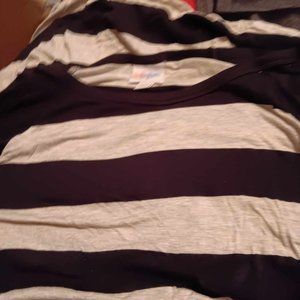 lularoe randy 3xl black and tan stripped